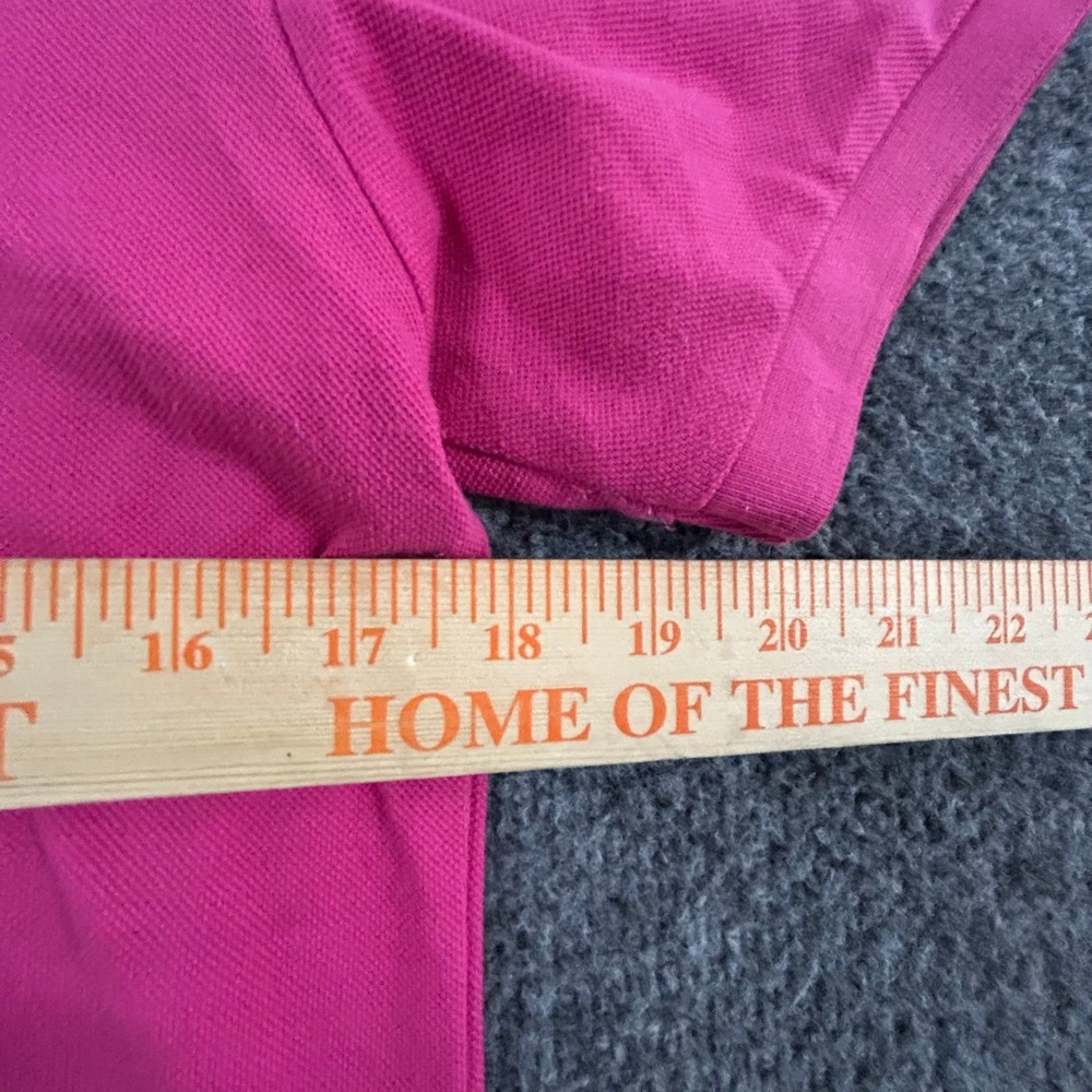 Ralph Lauren Polo Womens Size M Pink Cotton Short Sleeve Made in USA Pique Pony - Picture 3 of 6